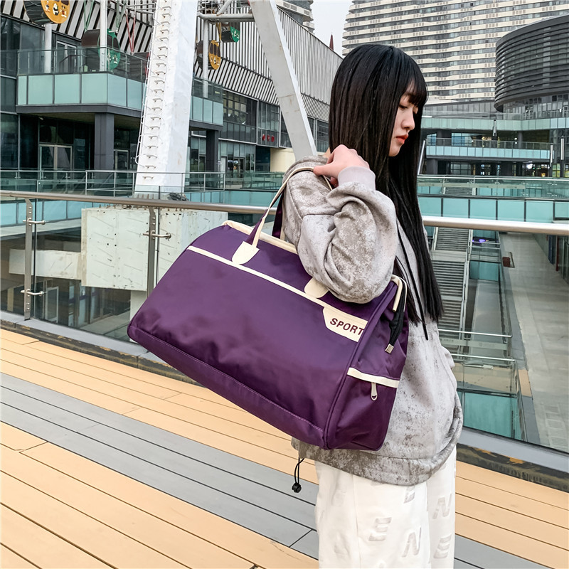 短途旅行包女单肩手提大容量时尚韩版旅行袋男外出旅游出差行李包 - 图1
