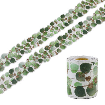 Gazette column border sticker eucalyptus leaves classroom layout decoration blackboard bulletin board Border paper beautification strip customization