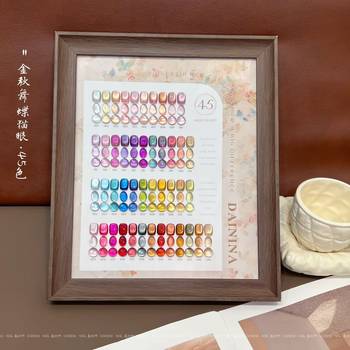 2025 Autumn New Internet Celebrity Popular Glass Beads Cat Eye Nail Polish Glue 45 Colors Large Set for Nail Art Shop Opening