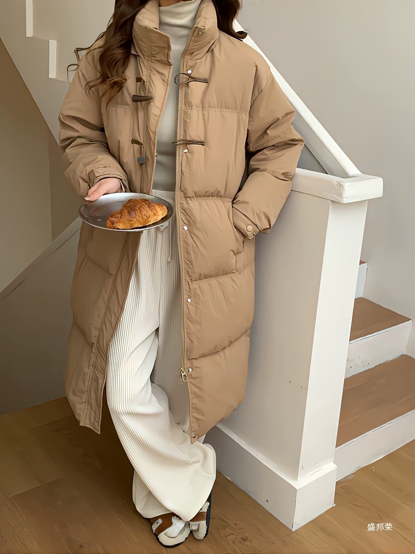 Long down Jacket for Women 2025 Winter New Korean Style Sweet Little Over-The-Knee Thickeneded Set Light Blue Pink