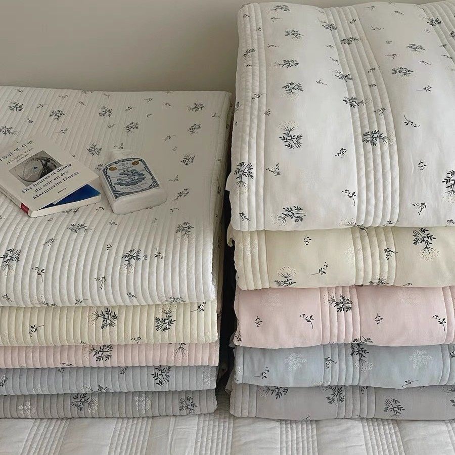 South Korea with foreign trade rosin leaflet summer quilt modal tencel bed cover three-piece set summer quilt bed cover four-piece set
