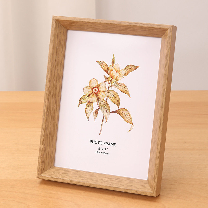 Wooden Photo Frame Empty Frame 6inch Photo Frame 7inch Table Decoration A4 Cardboard Mini Small Picture Frame Oil Painting Framed Outer Frame