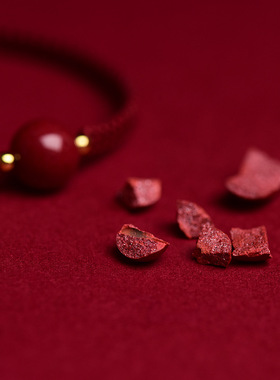 含量朱砂本命年红绳手链女编织手绳情侣手串发