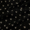 Foreign order for high quality black wave dot small floral printed cotton 32 double-sided twill washed woven fabric