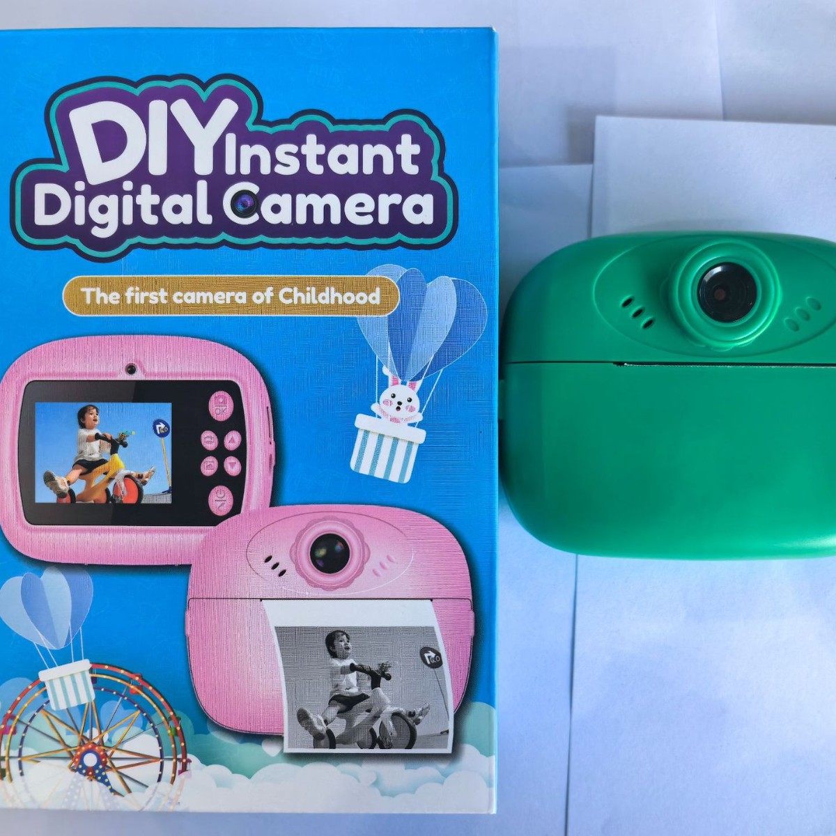 Y600 Instant Camera Kidsren's Digital Cute Cartoon Mini Photo Printing Digital High-Definition Printing Camera