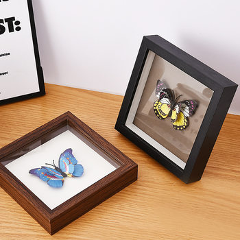 hollow three-dimensional glass photo frame diy butterfly specimen frame dried flower photo frame setting table photo frame hollow specimen frame customization