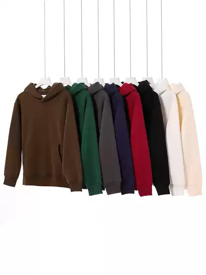 Vintage Heavy 480g Ami Kaji Hoodie Men's Thickened Tight Fleece Shoulder Pullover Hoodie Women