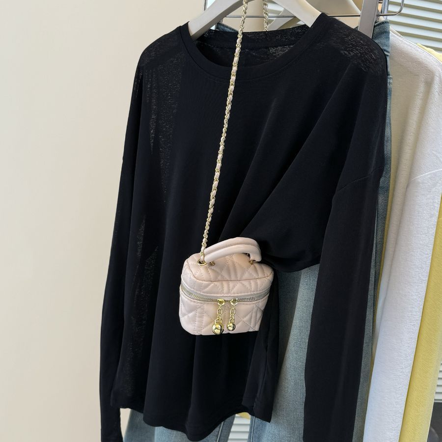 Lightweight Blue Ice Silk Knit Long Sleeve Sun Protection Top Loose Fit Slimming Design Summer Essential Wholesale