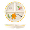Compartmented Fat-Reducing Dinner Plate for One Person, Home Breakfast Tableware, Kidsren's Ceramic Scandinavian Quantitative Plate, Three-Compartment Dinner Plate