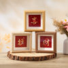 Hollow Photo Frame Table High-End Photo Frame Table Mini Square Picture Frame 4inch Wooden DIY Frame Oil Pastel