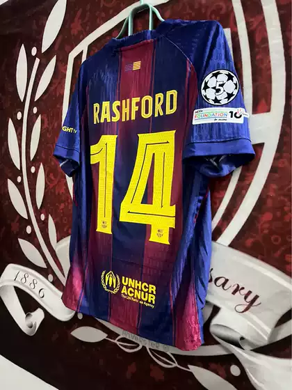 2526 season Barcelona home player edition single top 10 Yamal 9 Lewandowski 8 Pedri football jersey