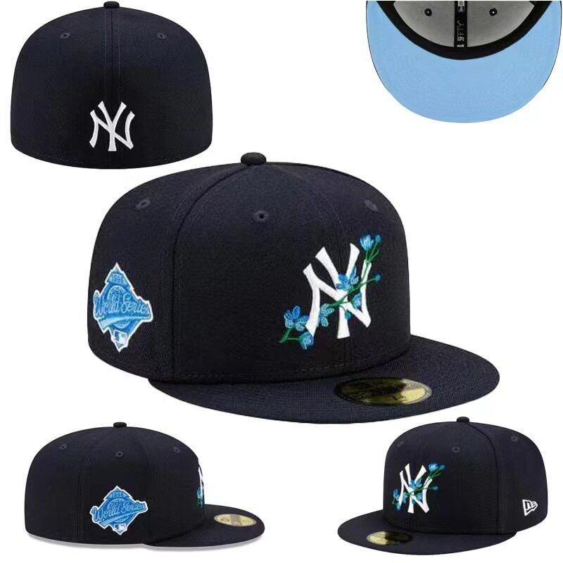 New York Yankees Size Cap Closed Cap Baseball Cap Sunscreen Sun Hat Embroidered Hat Multi-color