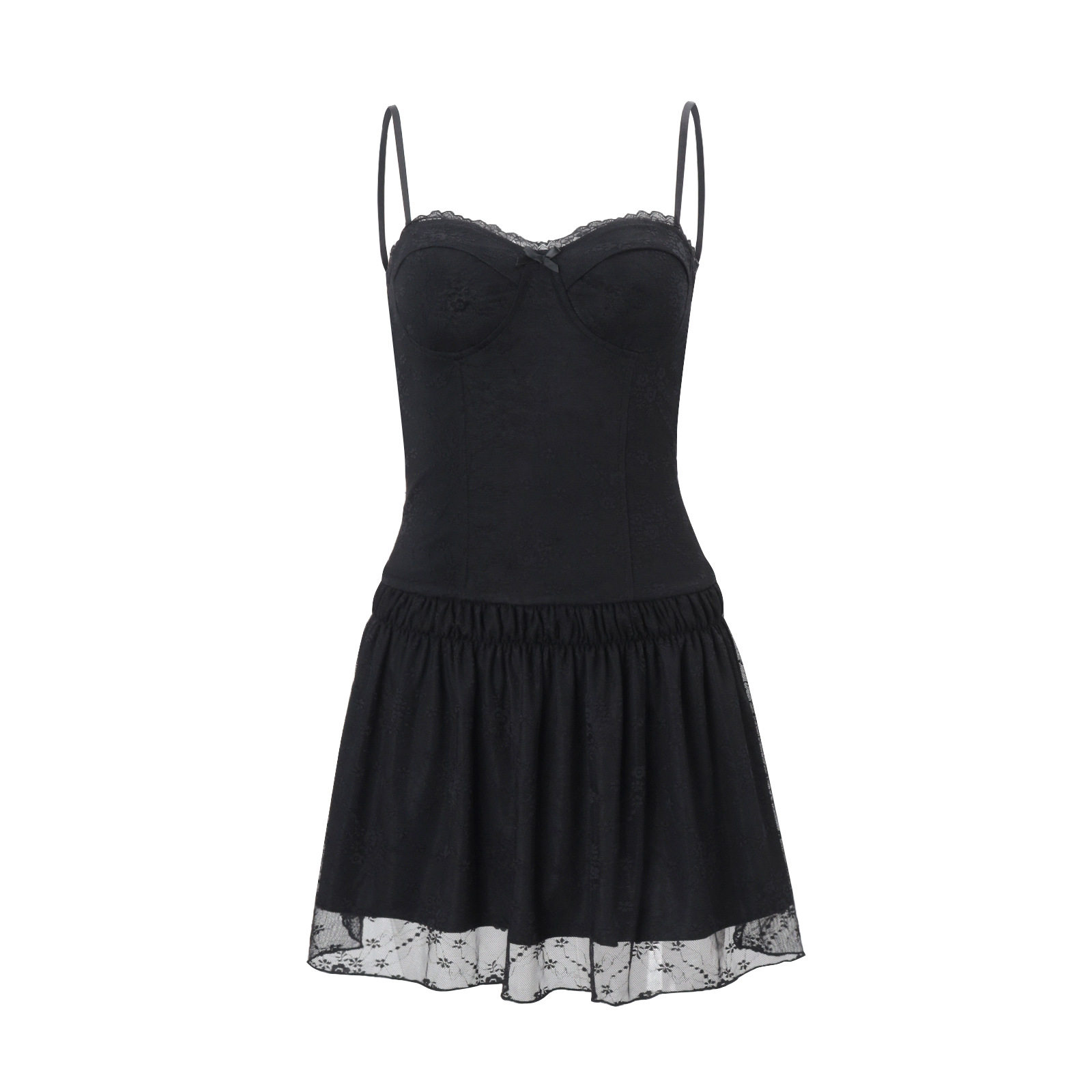 Summer Womens Dress Sexy Hollow Back Lace Paneling Solid Color Sleeveless Perfect for Parties or Casual Outings