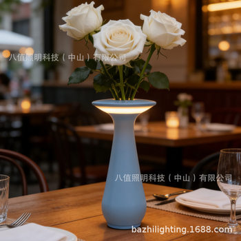 Cross-Border Blessing Bottle Creative Simple Warm Vase Lamp Flower Arrangement Atmosphere Table Lamp Creative Rechargeable Table Lamp B&B