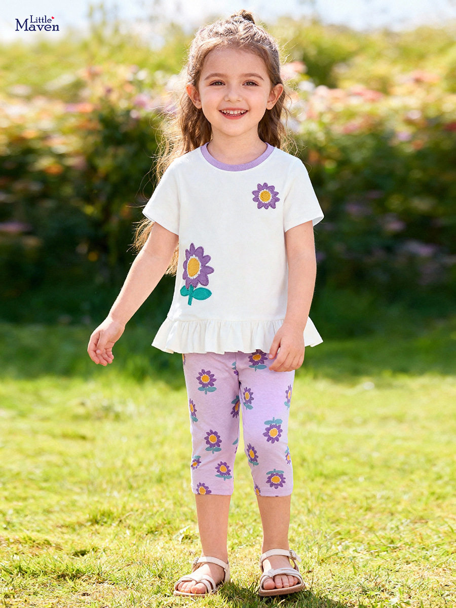 Summer Baby Short-sleeve Set, Cute Girls' Outfit, [Style] Kids' 2-piece Set