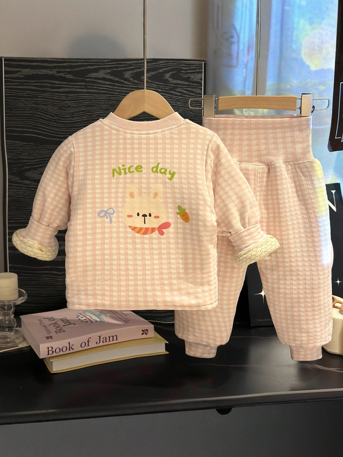 New Thickened Baby Thermal Cotton Jacket Set, Temperature-Sensing Winter Outerwear, High-Waist Belly-Protecting Outfit for Boys & Girls Babies