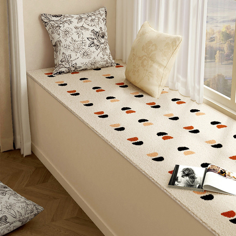 Casual Ins Style Bedroom Bedside Blanket Long Non-Slip Blanket Cooling Foot Pad Imitation Cashmere Carpet Window Sill Mat Bay Window Mat