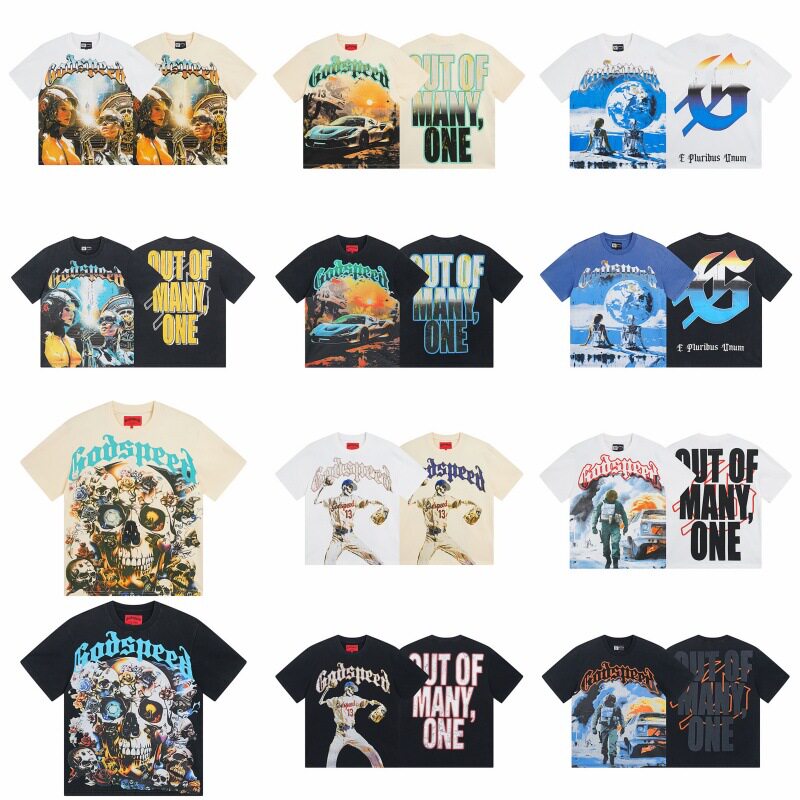 เสื้อยืดคู่รัก แขนสั้น ทรงหลวม สไตล์อเมริกัน แนวเทรนด์ ปี 2026 ลายหัวกะโหลก สำหรับเยาวชน ใส่สบาย แบบส่งออก