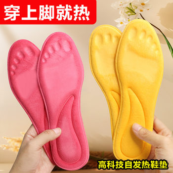 Heating Insoles for Women in Winter, Warm Constant Temperature Heating Insoles for Men, Sweat-Absorbent, Deodorant, Soft, Comfortable and Velvet Insoles