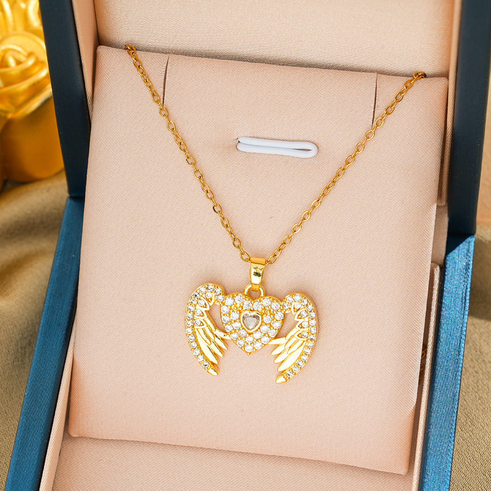 208 Wings ラブ ネックレス - ゴールド