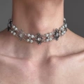 Xl2093 silver (alloy + imitation pearl material)