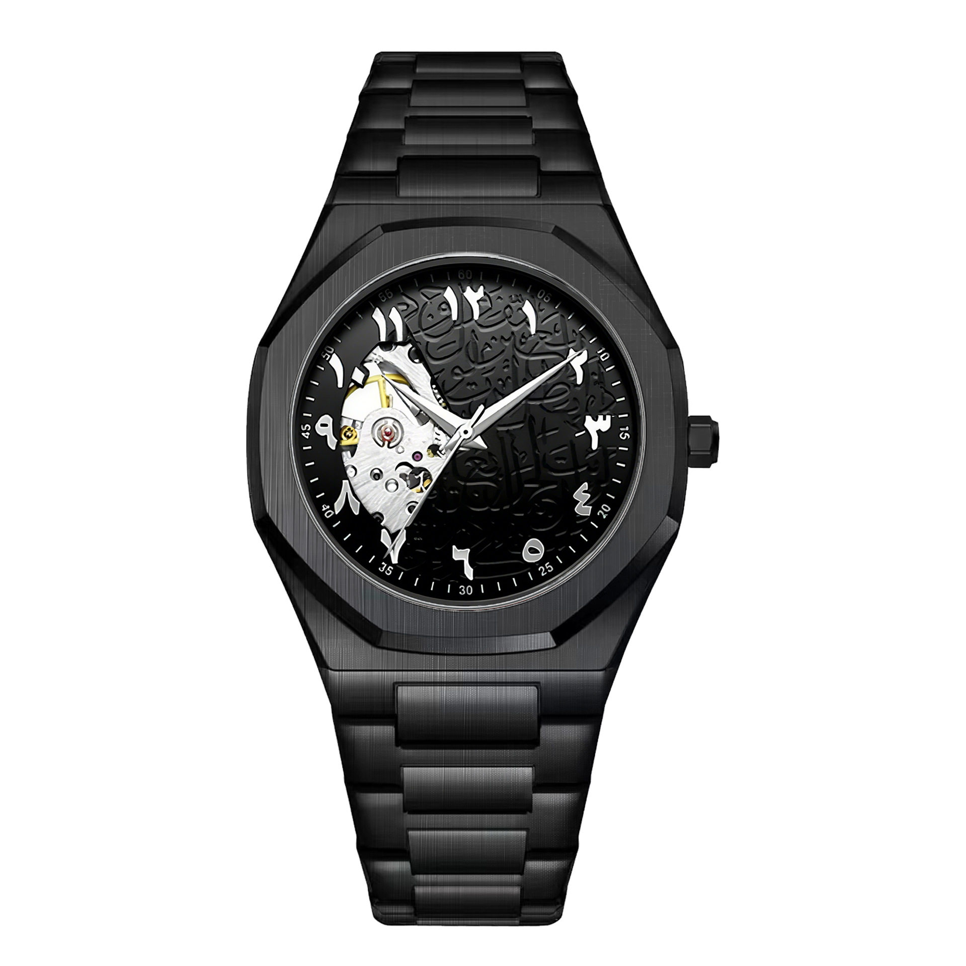 Foreign Trade Cross-Border Wholesale Waterproof Watch Men's Watch Men's Arabic Dial High-End Alloy Quartz Watch Customization