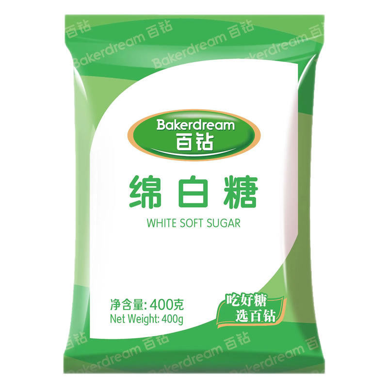 Angel Baizuan Soft White Sugar 400g Household Fine Cotton Sugar Edible Brewed Marshmallow Kitchen Condiment Baking Ingredients
