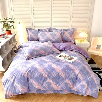 Cotton Thickeneded Brushed Four-Piece Set 100% Cotton Student Dormitory Bed Bed Sheets Quilt Cover Three-Piece Set Bed Bed Sheets Four-Piece Set