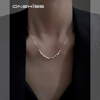 Small Square Necklace New Women's Light Luxury Niche Collar Chain High-end Sense Design Fashionable All-match Collar Exquisite ins