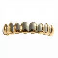 Golden 8-tooth flat teeth (upper dentition)