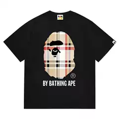 Trendy Brand Cross-Border Wholesale Supply, Foreign Trade Dropshipping, 260g Heavyweight Bape Ape Head Shark Short-Sleeve T-Shirt 7
