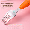 New cross-border baby practice drop-resistant spoon baby learning to eat training spoon Fork cartoon children tableware suit