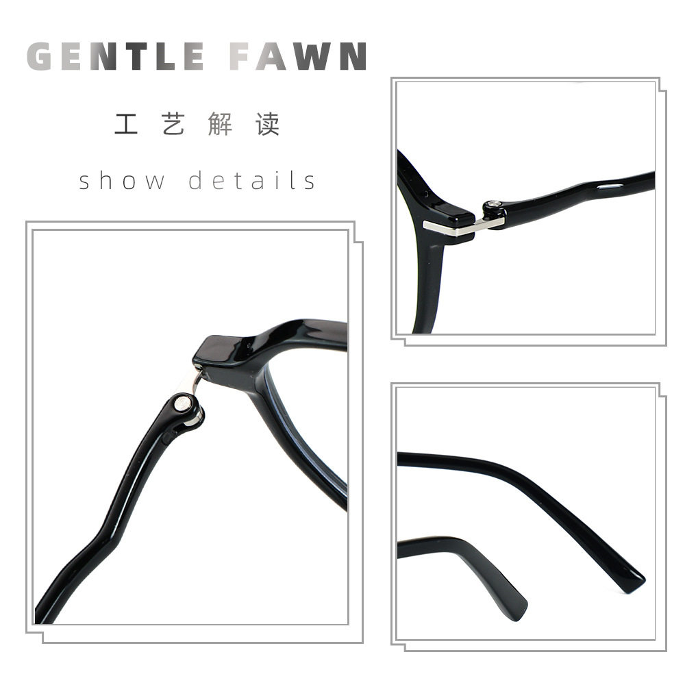 F1009 Anti-blue Light Flat Mirror TR Frame Plastic Steel Leg Ultra Light Frame Trendy Glasses Frame Casual All-match Unisex