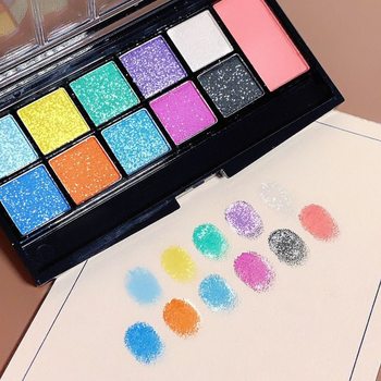 Rihao 10 Color Eye Shadow Blush Eye Makeup Stage Makeup Kindergarten Table Performance Color Pearlescent Eye Shadow Plate 8081