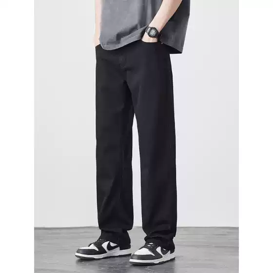 Spring and Summer 2025 New Lyocell Tencel Jeans Trendy Brand Loose Dipped American Style High Street Straight Pants for Men