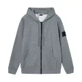 Heather grey fleece-lined zip-up