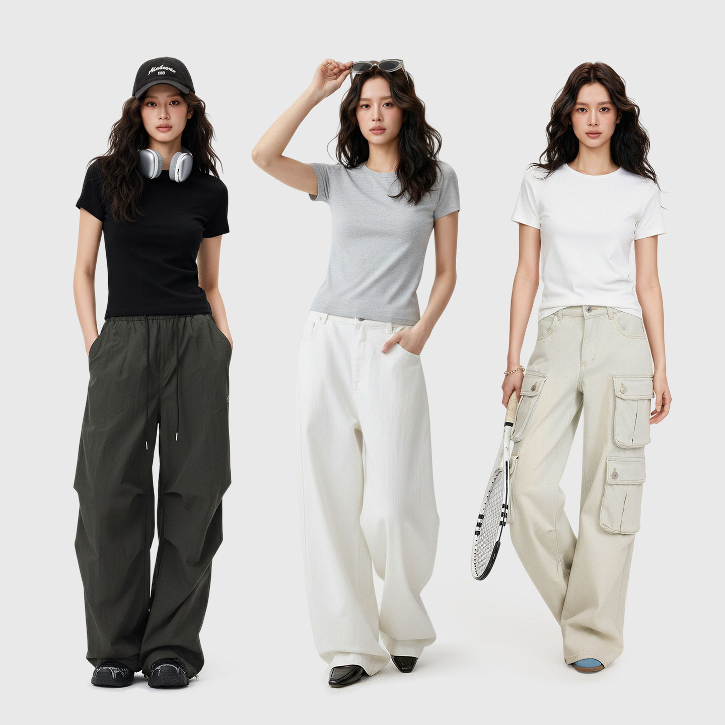 夏季正肩修身显瘦纯色短袖女圆领短款T恤辣妹紧身上衣服内搭打底