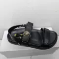 Copper bird head sandals with logo