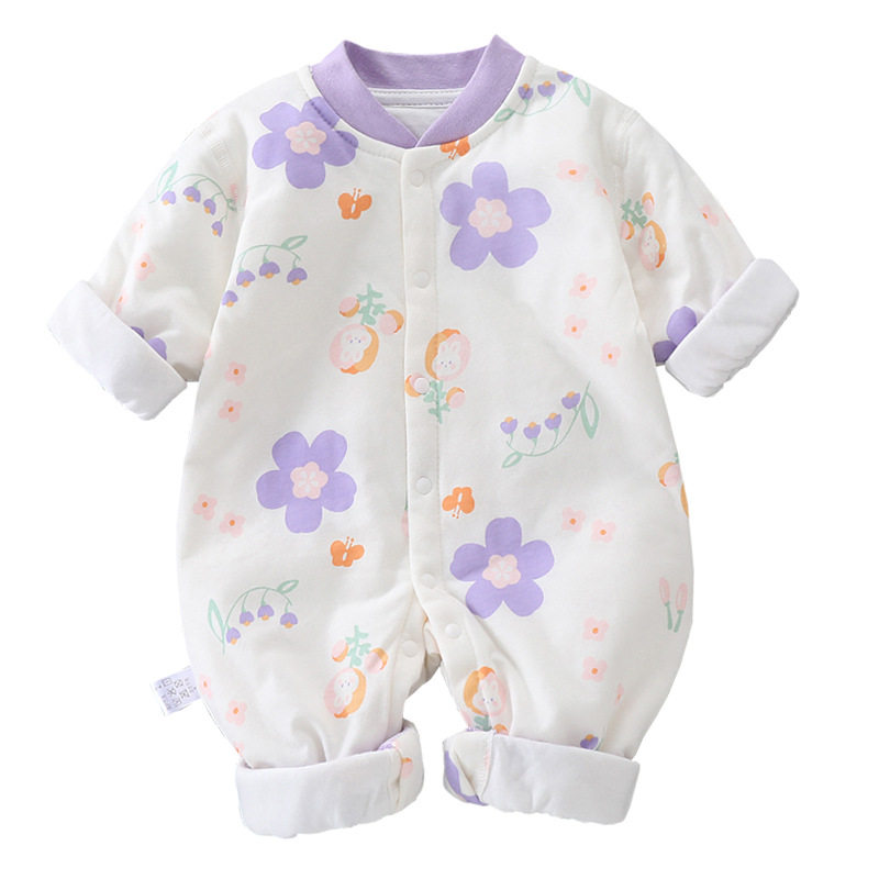 Baby's one-piece clothing autumn and winter cotton thin cotton men's and women's baby warm kayak climbing clothing newborn baby clothes