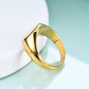 Stainless Steel Glossy Ring Ins Simple 12mm Titanium Steel 18K Gold Ring Couple Versatile Laser Logo Wholesale