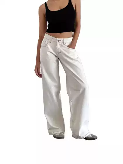 American Style Retro Low Waist Non-Elastic Washed Straight Jeans Women's Autumn New Street Wide Leg Denim Women's Pants