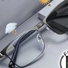 Men's New Business Pc Photochromic Glasses Square Steel Frame Myopia Glasses Anti-Blue Light Full-Frame Glasses Photochromic Glasses