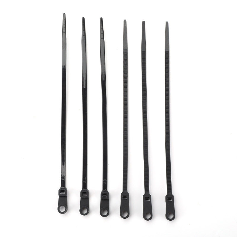 Fixed Head Series Fixed Head Nylon Cable Ties White Black Screw Hole Straps Cable Ties Bundled Locking High Resistance