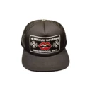 Luoxin mesh hat red lips black