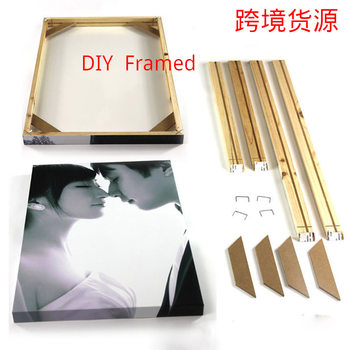 Decorative painting inner frame diy digital oil painting frame solid wood frameless painting 3cm thick fir picture frame wholesale cross-border supply