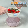 Household Double-layer Drain Basket Living Room Fruit Storage Basket Kitchen Vegetable Washing Hot Pot Small Basket Single Drain Basin