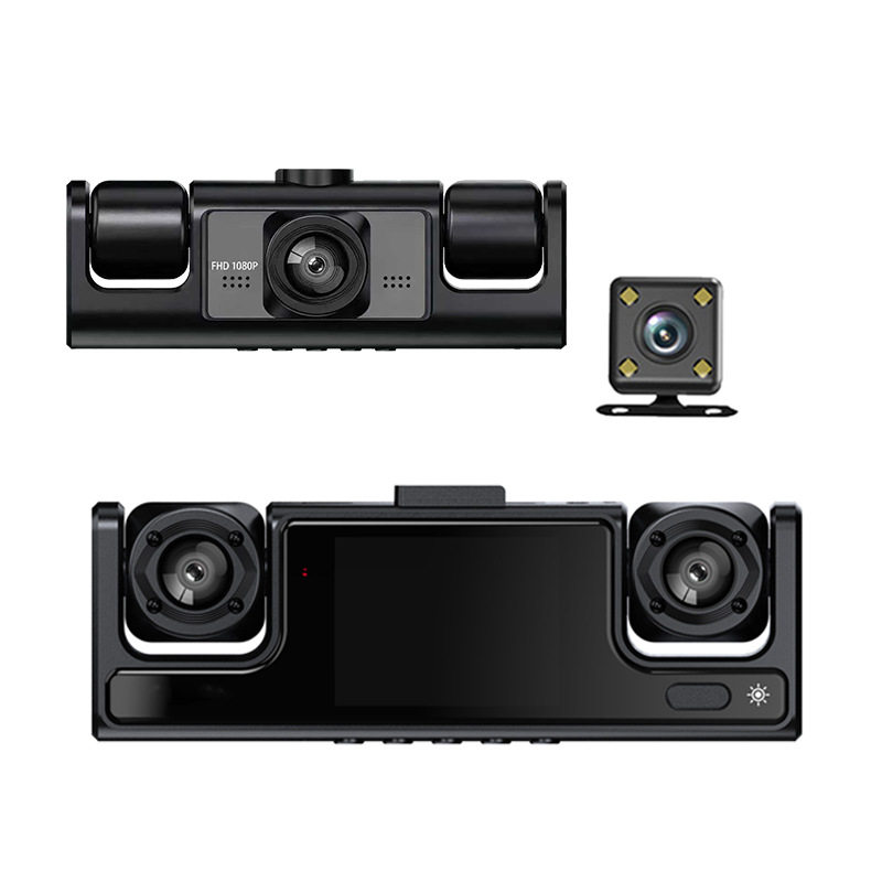 Cross-Border Multi-Lens Driving Recorder, High-Definition Recording of the Front, Inside and Rear of the Car at the Same Time, Multi-Language Wifi