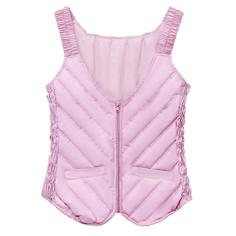 2025 Autumn and Winter Lightweight down Vest Women's Fashion Vest New Inner Wear Vest White Duck down Jacket Women's Trendy