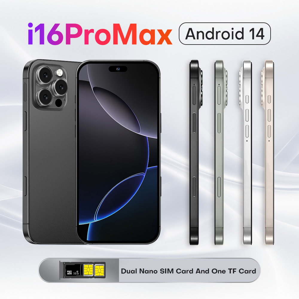 新款i16ProMax跨境手机4+64G真4G全网通6.73寸屏安卓10亚马逊热销