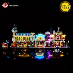 DIY lighting kit for LEGO 43302 Disney Town Street, American Street building block set, with LED remote control lights